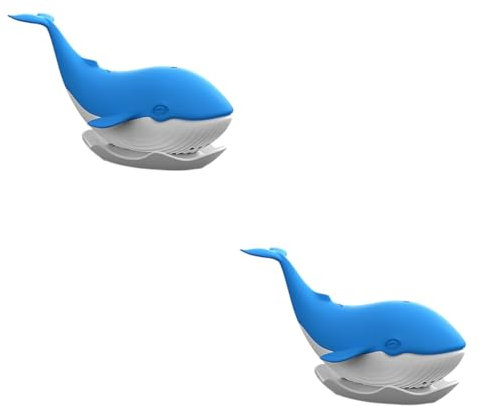 MAGICLULU 2pcs Cute Whale-Shaped Silicone Tea Infuser for Loose Leaf Tea Safe and Reusable Easy to Clean for Home and Travel