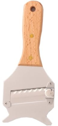 GOOHOCHY Trancheuse À Fromage En Acier Inoxydable Avec Manche En Bois Ustensile De Cuisine Polyvalent Pour Fromage Et Ail