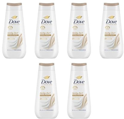 Dove Advanced Care Duschcreme Seidig-Zart mit 24h Renewing MicroMoisture für lotion-zarte Haut 6x225 ml