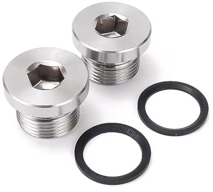 Goldpea M16x1.5 Male Stainless Steel 304 Flange Hex Socket Pipe Plug 2pcs