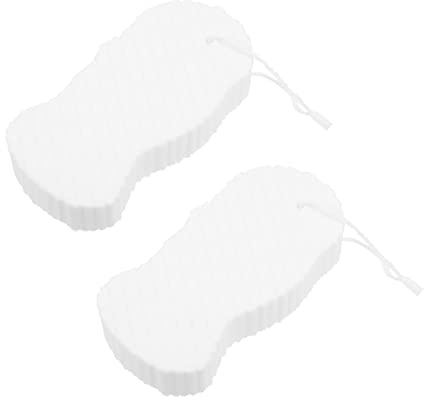BELLIFFY Esponjas De Baño Para Ñiño 2 Piezas Tamaño Mediano Material Pva Color Blanco Crema Exfoliantes Seguras Para Piel Delicada Niños Uso Diario Cuerpo Adulto Viajes