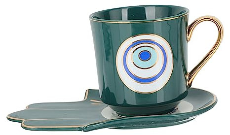 PRETYZOOM 2 Juegos De Tazas De Agua Tazas De Café Expreso Taza De Café De Mal De Ojo Tazas De Té Turco Tazas De Café De Mal De Ojo Taza De Café Turco Taza De Té Chino Tazas De Café