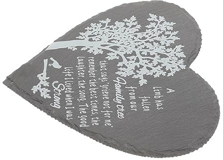 MUSISALY Herz Gedenkstein Für Familie Und Haustiere Grabmarkierung Aus Robustem Material Für Friedhof Und Garten Trostspendendes Ornament