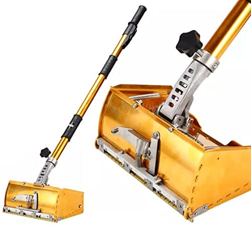 HENGCMM 9 Trockenbau Kelle Drywall Flat Finishing Werkzeuge Eckrolle Verstellbarer 98cm~180cm Griff, Finishing Set Griff Einstellbare Taping Werkzeuge, Teleskopstange aus Aluminiumlegierung