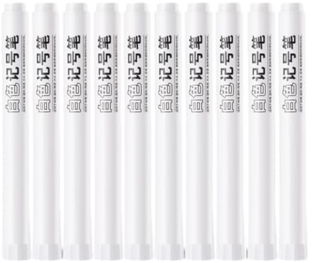 10 unids/set lápiz de pintura al óleo blanco marcador conjunto permanente rotulador papelería material escolar para pintura de metal