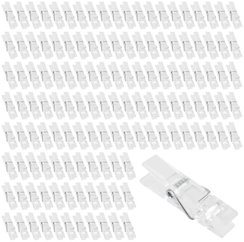 NAMYEUT 300 Mollette da Bucato in Plastica Trasparenti, Piccole Mollette da Appendere per Foto, 35 x 10 mm, per Appendere per Foto, per Foto Fai Da Te, Biglietti Matrimonio