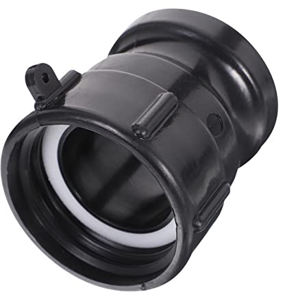 Garneck Raccordo Rapido Camlock Anello di Tenuta in Abs da 2 Pollici Nero per Uso Alimentare, Connettore Resistente per Serbatoio Ibc per Tubi Industriali