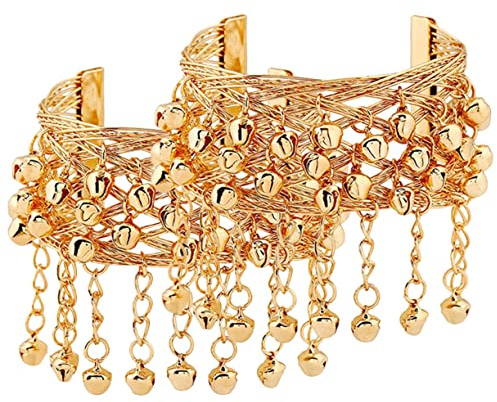 Ipetboom 2pièces Bracelet Cloche Pour Danse Ventre Chaîne De Bras Décoration Ornement De Bracelet Pour Femme Et Fille