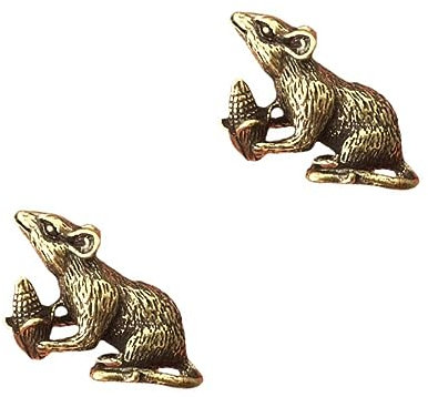 LOLIPPYY 2 Pezzi Ciondolo in Metallo Forma Di Topo Decorativo e Unico Ciondolo Per Collana Ornamento Chic Moda