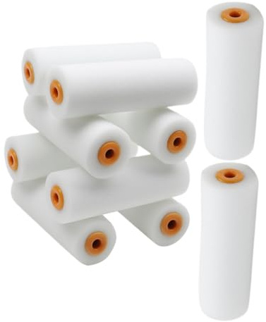 Abaodam 10piezas Cepillo De Rodillo De Esponja Fundas De Repuesto para Rodillos De Pintura Pequeño De Pintura para Paredes y Casas Material De Esponja Función De