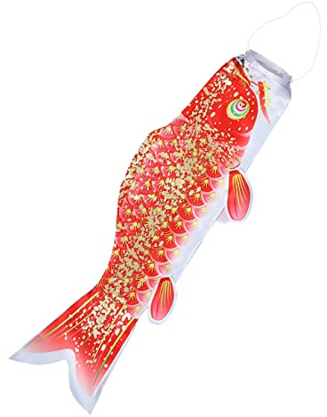Gatuida Japanese Style Fish Windsock Flag Outdoor Carp Hanging Decoration Durable Koinobori Design for Home and Garden Decor Festival Ornament