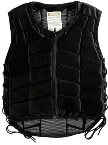 Jorzer Gilet da Equitazione con Cerniera, Gilet di Sicurezza Protettivo Antiurto, Regolabile, da Equitazione Morbido e Traspirante per Donne, Ragazzi e Ragazze, Stile 2