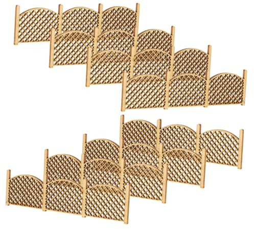 UPKOCH 8 pezzi Mini Recinzione Giardino in Legno Piccola Staccionata Decorativa per Micro Paesaggi e Miniature Flessibile e Resistente per Decorazioni Te