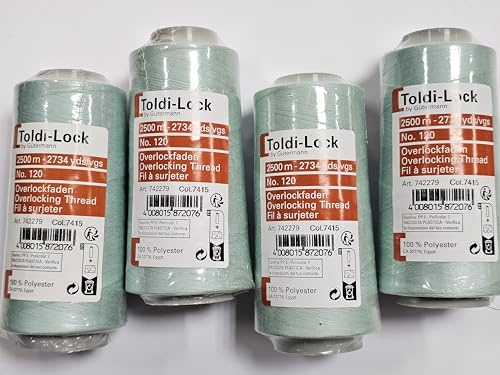 Overlock Gütermann Toldi No. 120, 2.500m 4 Konen 7415 schilff-grün