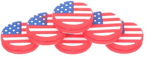 STOBAZA 6 Pezzi Ammortizzatori Tennis Racchetta con Bandiera Nazionale Smorzatori Vibrazioni in Silicone Assorbitori Anti-Shock per Racchette Facili da Installare e Adatti Tutte Le età