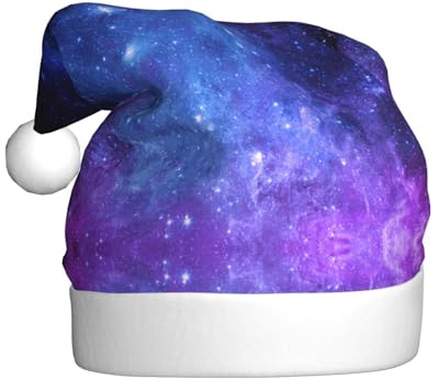 Aubnva Universum Galaxy Star Space Print Erwachsene Unisex Weihnachtsmütze Nikolausmützen für Urlaub Party Kostüm Themen-Dekoration