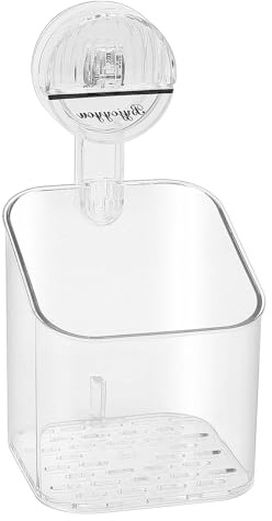 ZHUDALA Moistureproof Shower Caddy Suction Cup Organizer - 5 Compartments Transparent Silver Basket (ABS/PET/Metal) for Bathroom & Kitchen