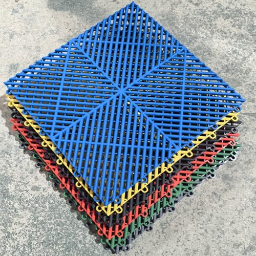 Lot de 10 tapis de protection antivol pour balcon - 40 x 40 cm - Tapis de drainage emboîtables pour fenêtre et balustrade