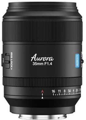 SIRUI Aurora 35mm F1.4 Full Frame Auto Focus Lens, Wide Angle Prime Lens for E Mount Cameras, Black