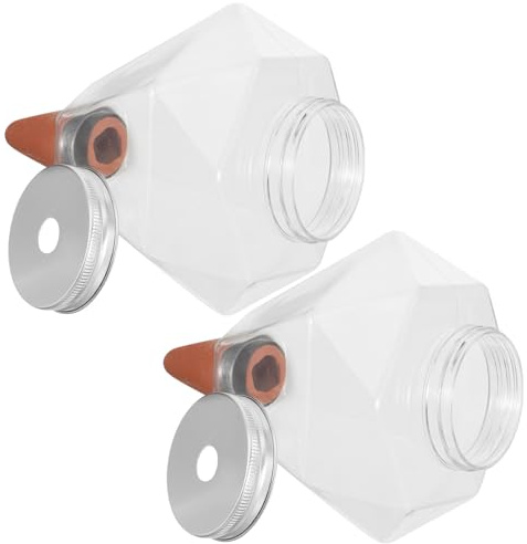 Hohopeti Inserto per Irrigazione Automatica 2 Pezzi 500ml, Annaffiatoio Automatico per Piante da Interno e Esterno, Dispositivo Autoirrigante Trasparente per Vaso, Strumento di Irrigazione