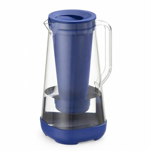 Wasserfilter Glas 3L | Hochwertige Wasserkaraffe aus Borosilikatglas mit Aktivkohle & Ultrafiltration | Wasserfilter Kanne für Trinkwasser | Filter gegen Chlor, Kalk & Schwermetalle