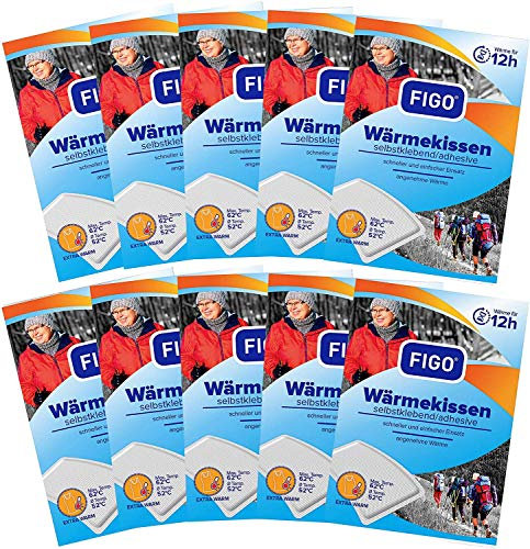 Figo Wärmekissen selbstklebend, Wärme für 12 h, 10 Stück