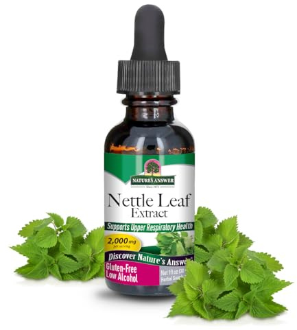 Nature's Answer Nettle Leaf with Organic Low Alcohol 1 Fluid Ounce | Herbal Supplement | Helps Promote Immune Health | Non-GMO, Kosher, Gluten-Free