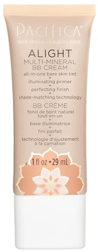 Pacifica Alight Multi-Mineral BB Cream Medium – Hydrating Tinted Moisturizer & Primer, Sheer Natural Foundation Coverage, Vegan & Cruelty-Free, 1 fl oz
