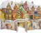 Nostalgischer Adventskalender/Weihnachtskalender mit Bildern und Glimmer An der Stadtmauer
