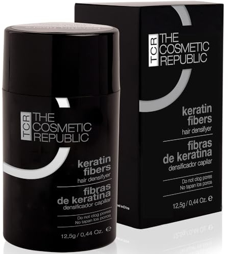 THE COSMETIC REPUBLIC - Fibras Capilares de Keratina - Retocador de Canas y Raíces de Larga Duración con Microfibras Capilares - Tapa Canas Mujer y Hombre - 12,5gr - Rubio Medio