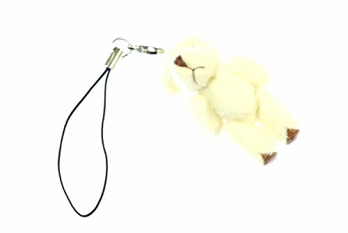 Miniblings Teddy Teddybär Handyanhänger Handyschmuck Plüsch Bärchen weiß | Kleiner Anhänger zum Kombinieren, aus Berlin, in kleiner Serie hergestellt