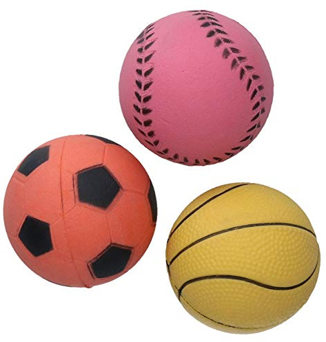 Rosewood Confezione da 3 palline in gomma per cani, giocattoli rimbalzanti resistenti per cani di piccola taglia, leggere e colorate, set di palline interattive per giocare e addestrare all'aperto