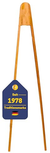 Best Sporting Barbeque I Klassiker Wurstzange für sicheres Greifen I Handliche und hygienische Grillzange Holz aus Buche I praktische Holz Grillzange I Grill Zange I 35 cm