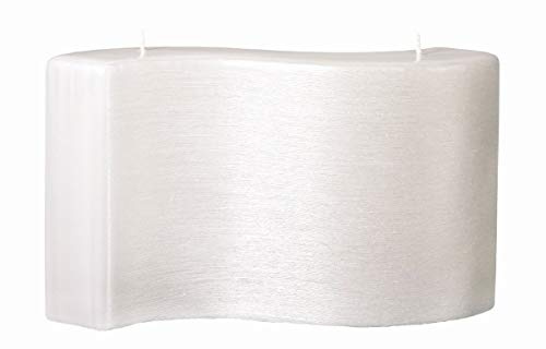 Formenkerzen Welle geriffelt Perlmutt 15 x 26 x 4,5 cm, Kerze zum verzieren von Anlasskerzen, Taufkerzen, Hochzeitskerzen
