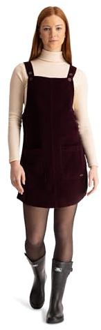 Trespass Womens Pinafore Dress Twirl - Corduroy, Button Fastening Straps, Button Fastened Sides, 2 Front Patch Pockets, 100% Cotton