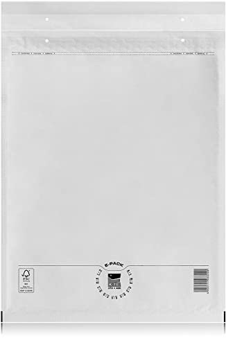 K10 100 St. Luftpolstertaschen Luftpolsterversandtaschen E-PACK K/10 Weiß 370×480 Luftpolsterumschläge