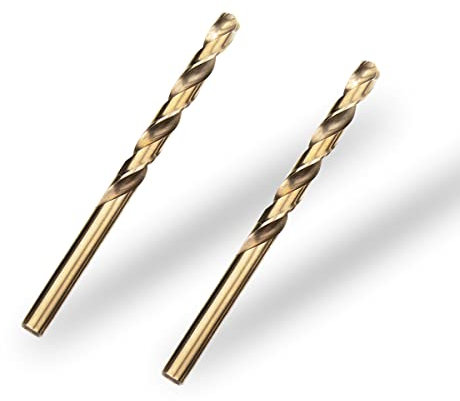 Meccion HSS Cobalt Jobber Drill Bit 2pcs 8.0mm Twist Drill Bit for Drilling Stainless Steel and Metal