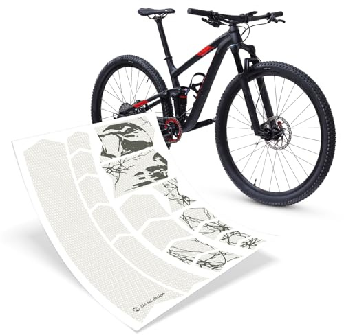 Riesel Design - Tape3000 Fahrrad Schutzfolie für MTB & E-MTB, extra stark | stylische Rahmenschutzfolie in vielen Designs für Ober, Unter - und Sitzrohr, selbstklebend, für Carbonrahmen geeignet