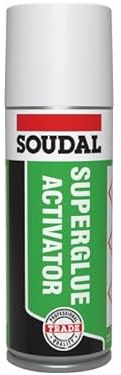 Soudal Trade Superglue Activator Accelerator Spray Clear Strength Cyanoacrylate Aerosol 200ml Easy to Use Canister