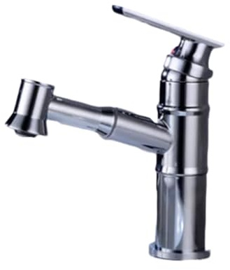 Rubinetto retrò, Rubinetto for lavabo economico Rubinetto for bagno Caldo e freddo Tipo a tirante Retro Completo in rame Bronzo Lavabo da appoggio Lavabo da appoggio Casa,(Bright Silver)
