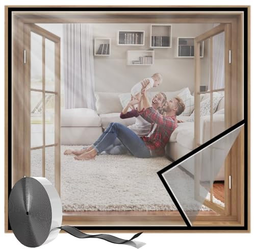 85x175cm LáMina Aislante Transparente Para Aislamiento TéRmico De Ventanas,plástico para ventana interior para invierno,transparente resistente a desgarros con cinta de doble cara-Negro