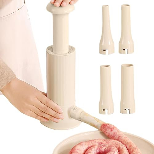 Manual Sausage Stuffer, Sausage Stuffer Meat Filler, Sausage Stuffer Machine, With 4 Tube Connectors, Sausage Pressing Tool for Results