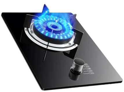 Cuisinière À Gaz À Brûleur Unique, Cuisinière En Verre Trempé 5,2 KW, Cuisinière De Conversion NG/GPL, Double Usage Intégré De Bureau, Avec Protection Contre L'extinction(NG)