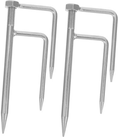 COOPHYA Ancoraggio per Ombrellone da Esterno 2 Pezzi Picchetti Robusti per Sabbia per Supporto Ombrellone Portatile Picchetto da in Metallo A 3 Punte per Pesca in Spiaggia E Viaggi
