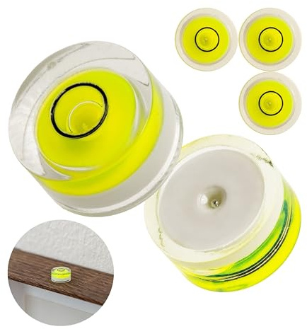 Set med 5 runda vattenpassflaskor med Ø 12 mm, vattenpass utan märkning, vattenpass utan märkning, cirkelnivellering, cirkelnivellering, husvagnsvattenpass, kamera, DIY, vattenpass Bullseye