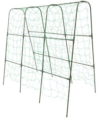 Enrejado de metal enrejado arco, ayuda para plantas trepadoras, enrejado para plantas al aire libre para tomates, verduras, flores, 120 x 120 cm
