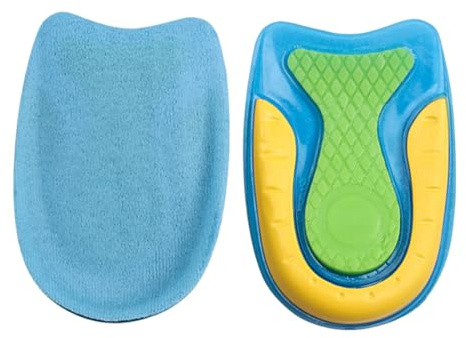 KEQAR 1 Paire de Talonnettes en Silicone, Semelles Orthopédiques, Coussinets de Gel Douces pour Soulager la Fasciite Plantaire et les Douleurs au Tendon d'Achille (L (40-45)) (Bleu)