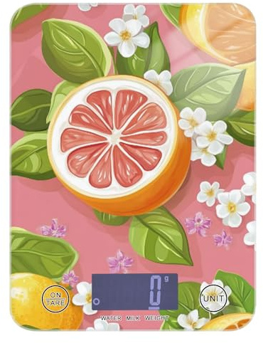 Petite balance de cuisine bariatrique rose citron fleur pour nourriture 5 kg/5 g balance numérique avec 4 unités pour (utilisateur) (utilisateur) (utilisateur) (utilisateur) (utilisateur) pesa para