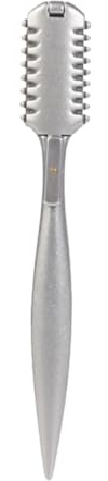 Gatuida Pettine Rasoio per Taglio Chioma Doppia Faccia in Lega di Alluminio Strumento Versatile e Facile da Conservare per Uso Professionale e Styling in Movimento