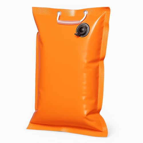 Sacco di Appesantimento Vuoto 60x40 cm con Tappo – PVC Arancione – Per Cavalletti e Segnali Stradali – LEMAG SRL